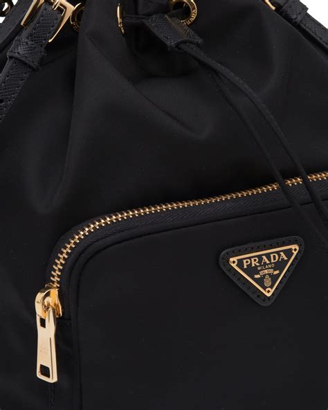 re-nylon padded shoulder bag prada|nylon prada duet shoulder bag.